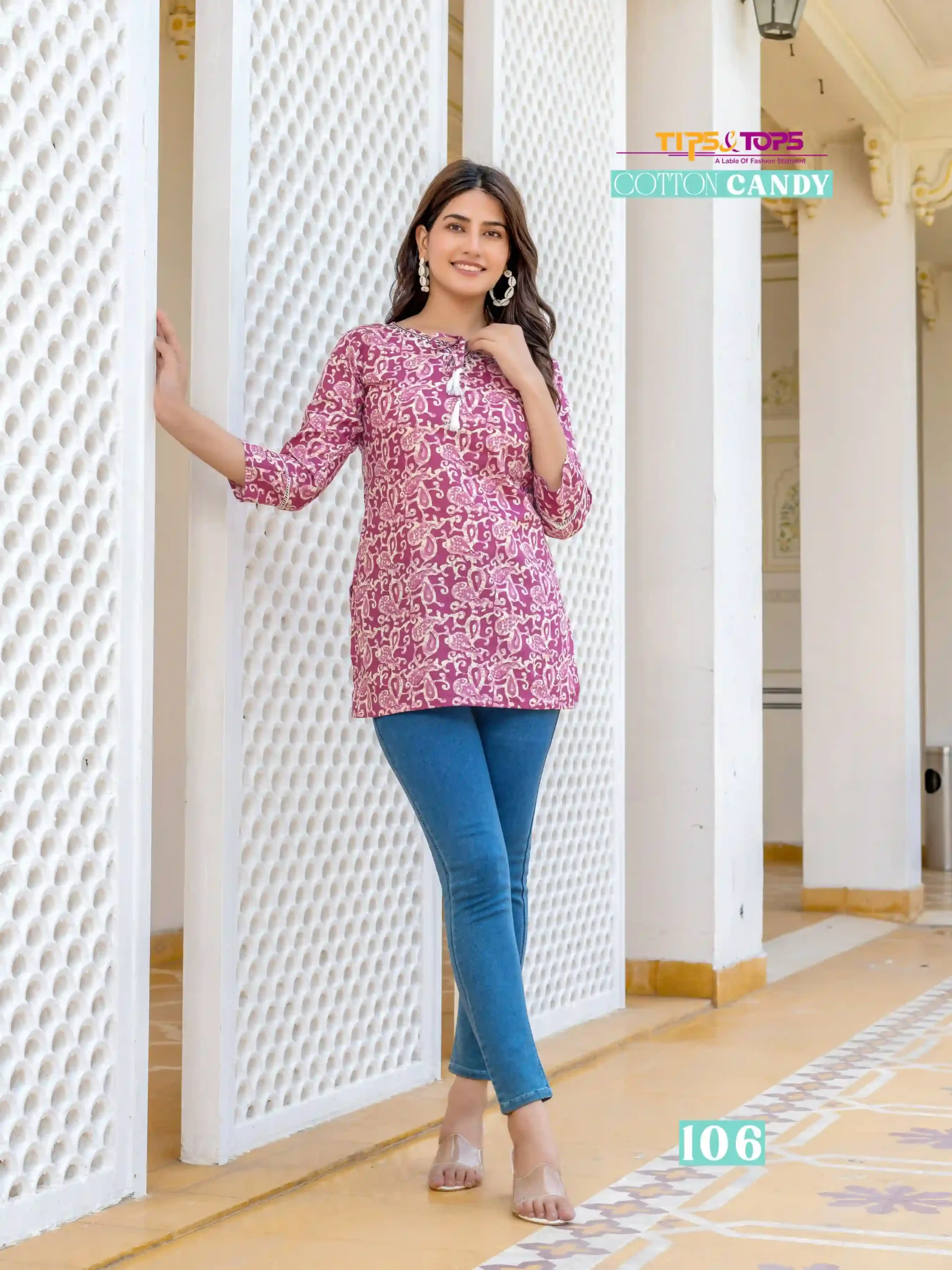 Tips & Tops Cotton Candy Vol 04 Premium Cotton Wholesale Fancy Top Catalog — Wholesale Kurtis, MPA wholesale from Surat — Photo 5